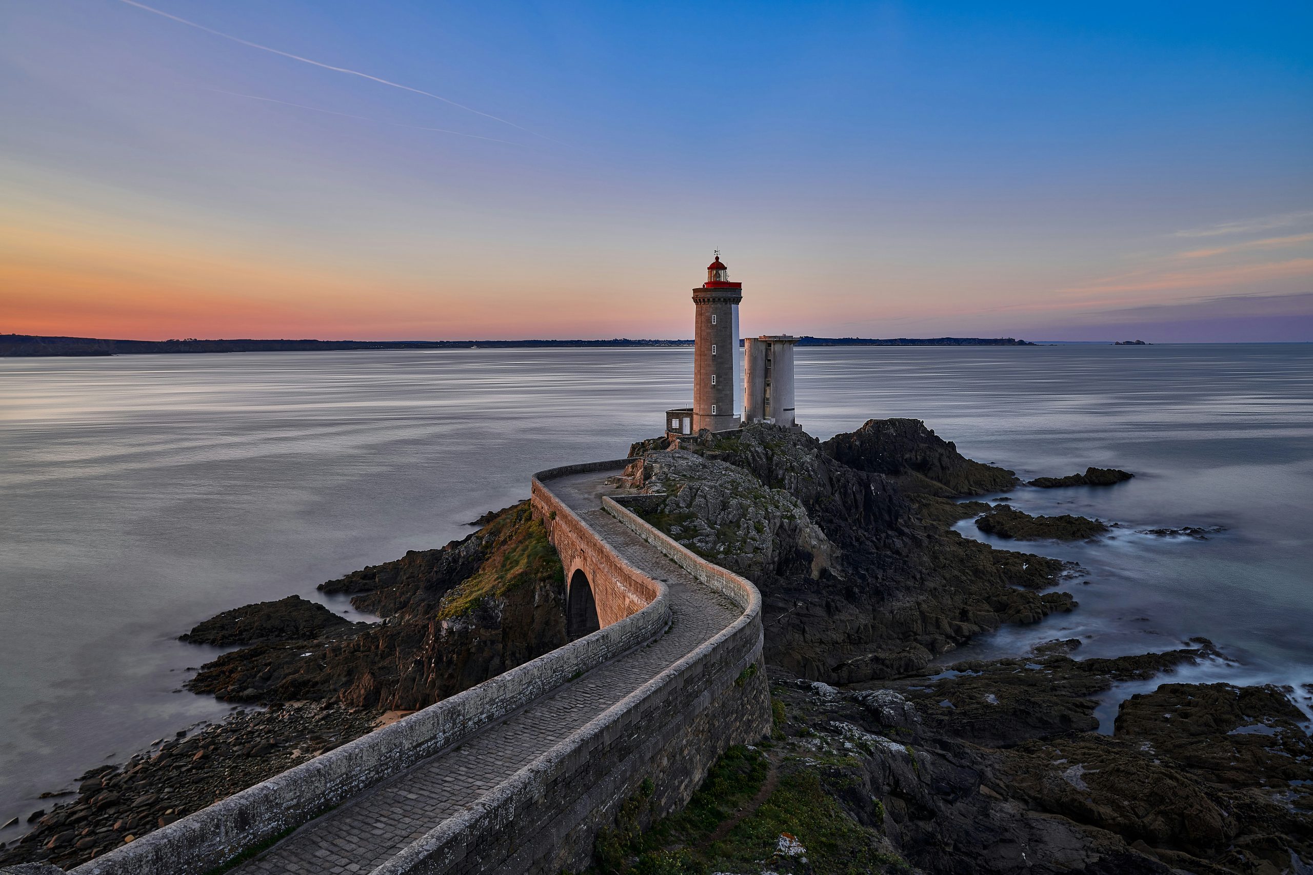 photo bretagne avec pont et mer